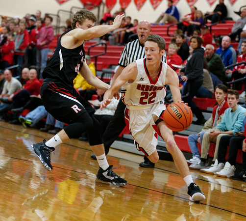 20161206dr Rushville at New Palestine Boys Basketball