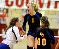 Cougars play tougher in NP volleyball rematch