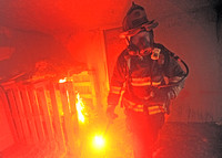 House becomes a fiery classroom for firefighters