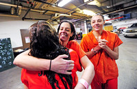 Ministry volunteers baptize inmates at jail